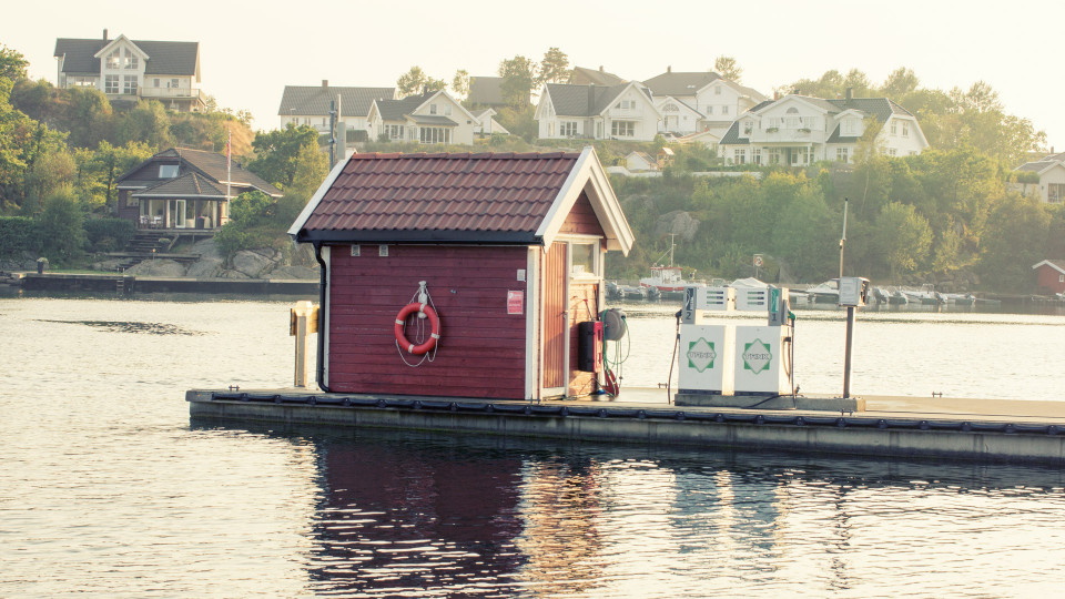 Tankstelle auf Norwegisch